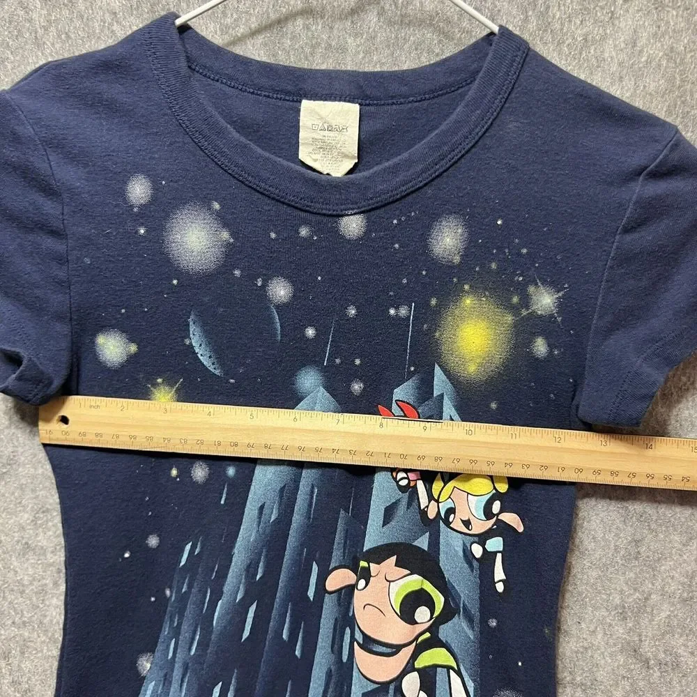 Vintage Powerpuff Girls T Shirt Kids Small Y2K Baby Tee Blue Short Sleeve 90s‎